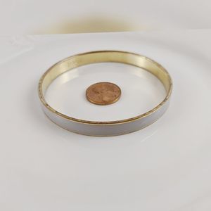 J. Crew Light Gray Gold Enamel Bracelet Bangle